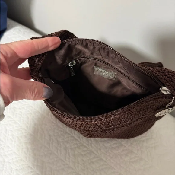 The Sak Dark Brown Crochet Bag New - Picture 4 of 7